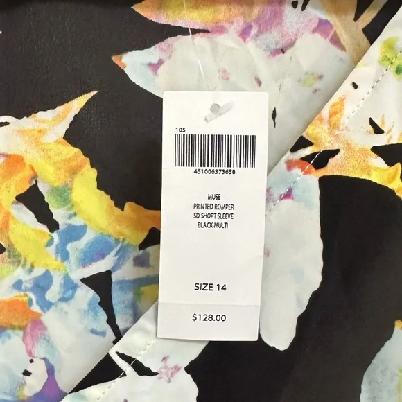 NWT!! Muse Printed Tropical Romper in Women’s size 14 - Picture 6 of 7